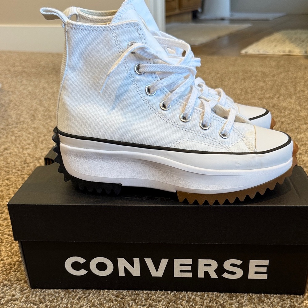 Converse White Platform High-Tops - Picture 3 of 6